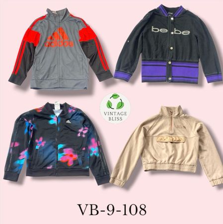 Y2K Branded Kids Jackets Wholesale Bundle – 8 Piece Lot | Assorted Styles (VB-9-108)