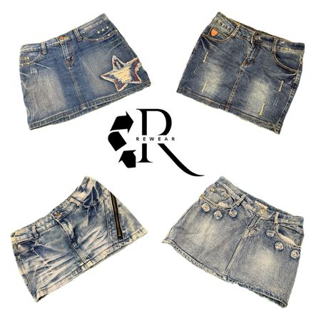 Y2K Era Cyber Girl Denim Mini Skirts RW-2247