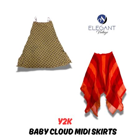 Y2K Babe Cloud Midi Skirts - EV1038