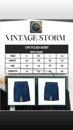 Upcycled Denim Linear Midi Skirt