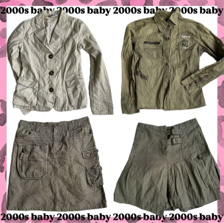 Fille utilitaire des années 2000 : veste et jupe cargo-299