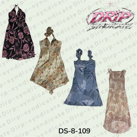 Y2K Poly Maxi Dress – Retro 2000s Style (DS-8-109)