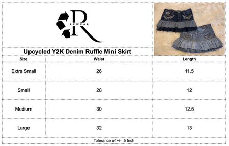 Upcycled Y2K Denim Ruffle Minirock