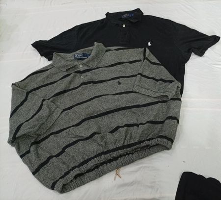 CR11036 Upcycled Polo Cropped Tops