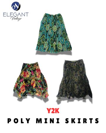 Y2K  Poly Midi Skirts - EV1714