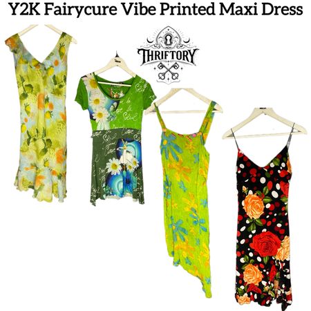 Y2K Fairy Cure Vibe Printed Maxi Dress TU-163