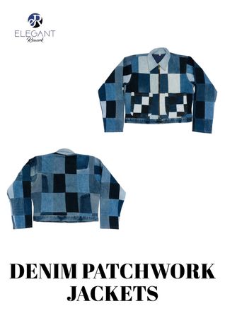 Upcycled Denim Patchwork Jackets - EVR0106
