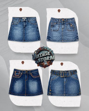 Y2K Denim Mini Skirts
