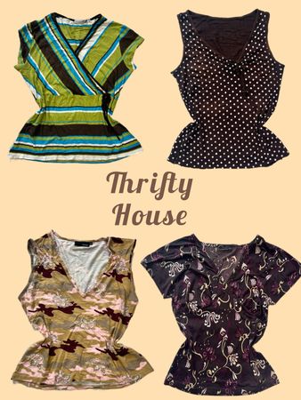 Collection de blouses à imprimé funky Y2K (TH/646)