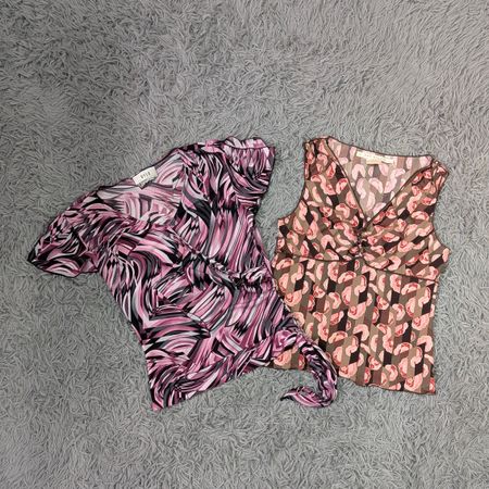 **Y2K Mesh & Chiffon Blouses | Mixed Styles