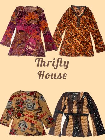 2000s Bohemian Y2K Girl Tops Collection(TH/781)
