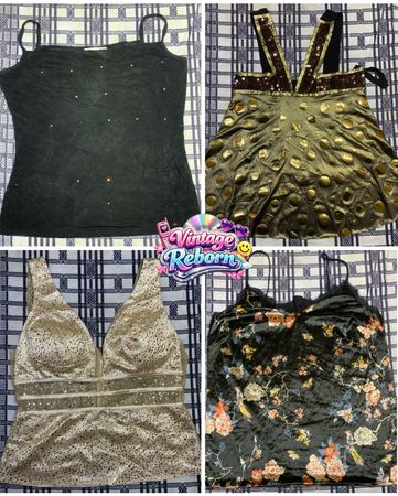 Gold Sequin & Velvet Going Out Cami Edit | VR-415