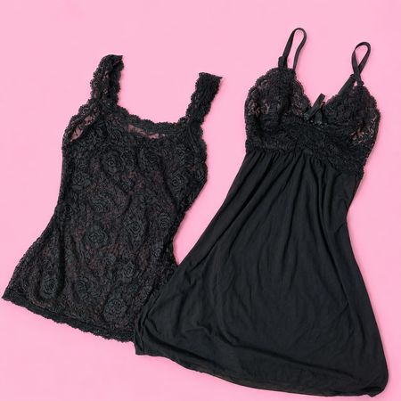 Y2k Black lace Cami top