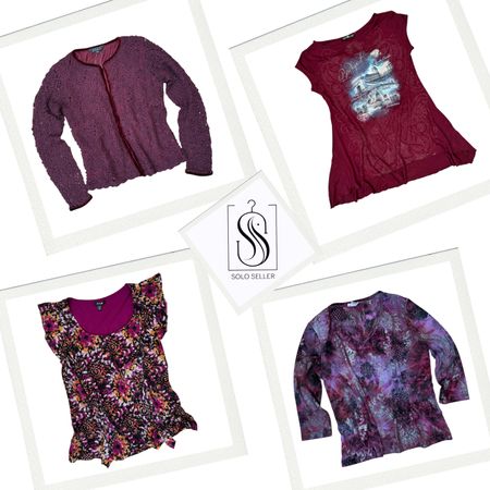 Y2K IT Girl Purple Shade Mix Tops