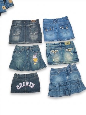 Y2K Vintage Denim Mini Skirt Mix Lot(VM-181)