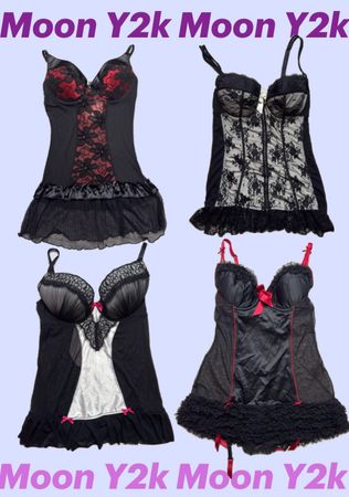 Y2k Gothic E Girl Baby Doll Ruffle Tops Mix