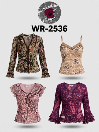 Y2k boho tops WR-2536