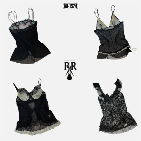 Y2k Midnight Vibe Lingerie Tops (AA-1574)