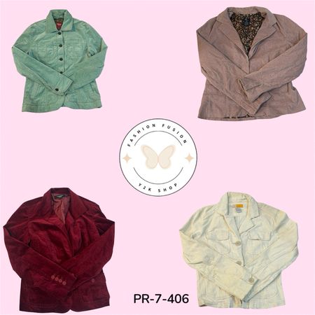 Women's Vintage Corduroy & Suede Jacket – Classic Western Style (PR-7-406)