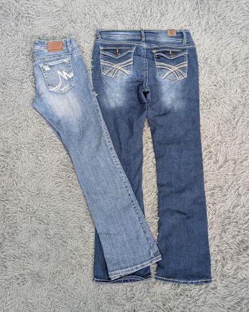 ***Y2K Embroidered Denim – Trendy Flare Collection