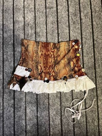 Upcycled Y2K Unique Poly Mini Skirts