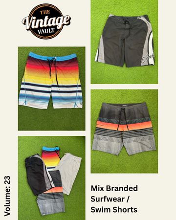 Marken Surfbekleidung / Badehosen, einschließlich Billa Bong, Quick Silver, Hurley & andere, Volumen-23, 10 Stück