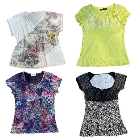 Y2K Feminine Printed Tops Mix