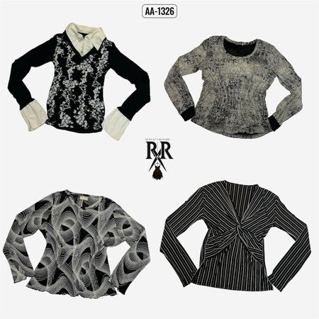 Y2k Midnight Elegance Full Sleeve Tops (AA-1326)