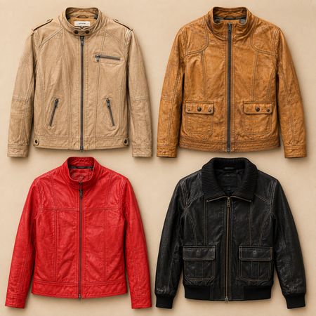 Y2K Faux Leather Biker Jacket Bundle
