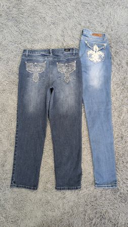 ***Y2K Embellished & Embroidered Capri & Skinny Jeans