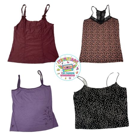 Lace & Leopard Y2K Cami Tops Edit | VR-426