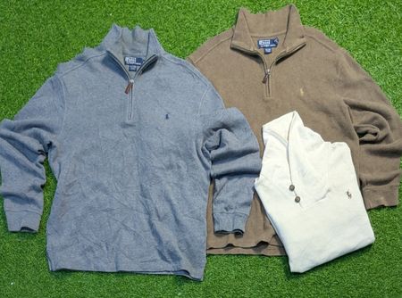6820 - Ralph Lauren ¼ zip, button up ¼ e maglione