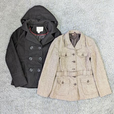 ***Manteaux en laine midi Y2K – Ensemble de style affirmé des années 2000
