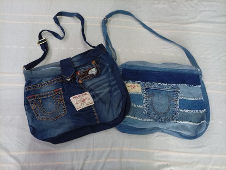 CR10689 Upcycled True Religion Bags
