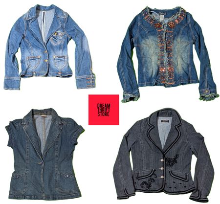 DESIGNER WOMEN'S JACKETS FABRICS INCLUDED DENIM,COTTON,COUDDRY