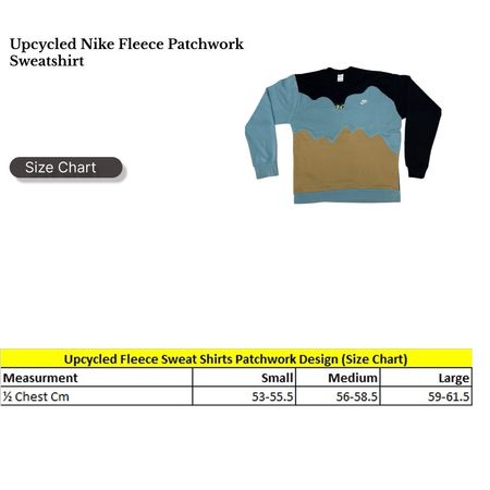 Sweat-shirt en polaire patchwork Nike upcyclé A/W