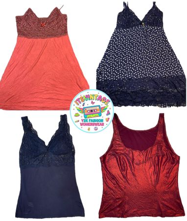 Vintage Y2K Cami & Slip Top Bundle – 11pcs | VR326 💫✨