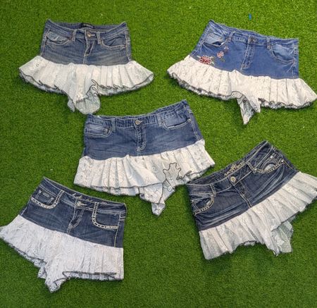 7955 - Mini Gonne in Denim Riciclate