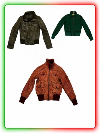Y2K Vintage Leder Bomberjacken(ylj-25)