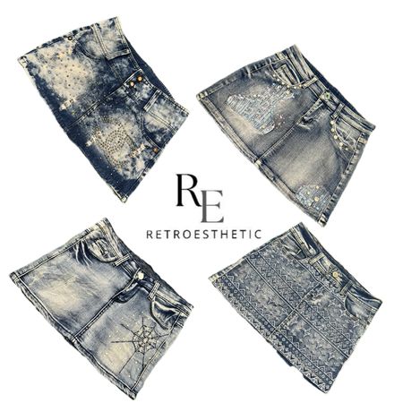Y2K NYC IT GIRL DENIM MINI SKIRTS RE-3578