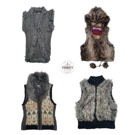 Faux-Fur- und Strickwesten-Kollektion ( TS-065 )