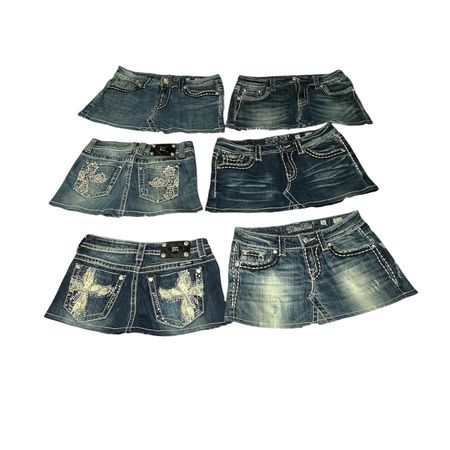 Upcycle  Miss me  rock revival skirt |T-R756