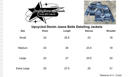 Upcycled Denim Jeans Belts Detailing Jacket