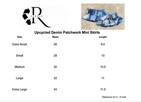 Gonne mini in patchwork di denim Carharrt Y2K riciclate