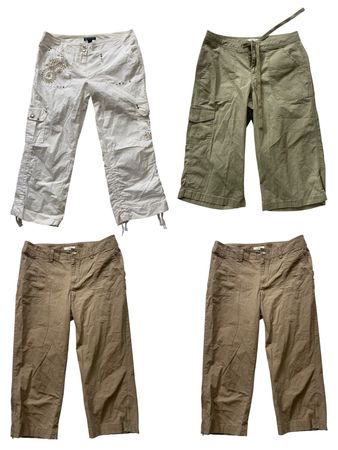 Y2K Cargo Capri Pants – Vintage Mixed Styles