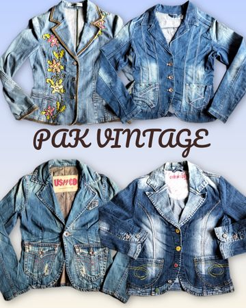 Denim Y2K Fitted Blazer 20 pieces