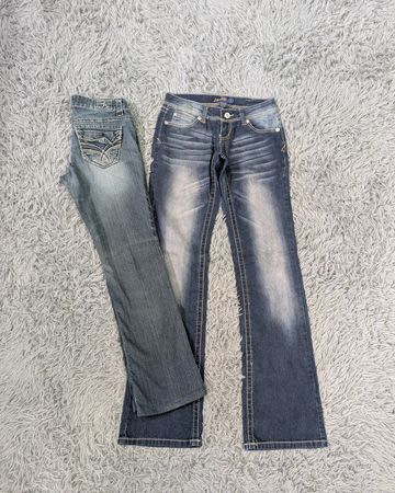 ***Y2K Unique Embroidered Flare Jeans