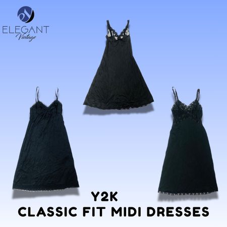 Y2K Robes Midi Classiques Ajustement - EV1481
