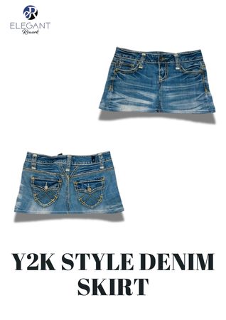 Upcycled Y2K Style Denim Skirts - EVR0250