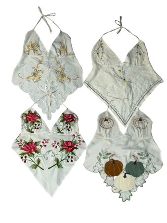 Upcycle Embellished Cami Tops TR584